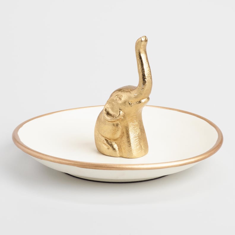 Gold Elephant Ring Dish