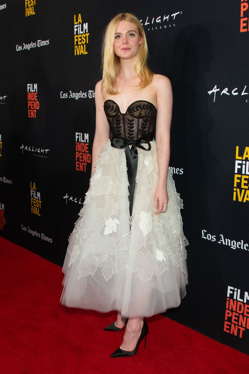 Elle Fanning in Oscar de la Renta at the LA Film Festival, September 2018