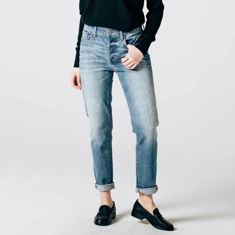 DSTLD High-Waisted Mom Jeans in Light Vintage