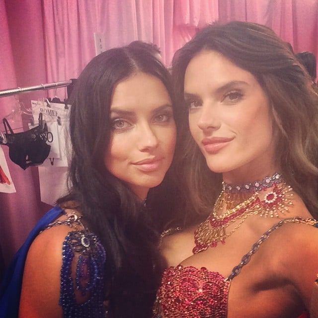 Alessandra Ambrosio took a selfie before walking down the runway in the fantasy bra.
Source: Instagram user alessandraambrosio
