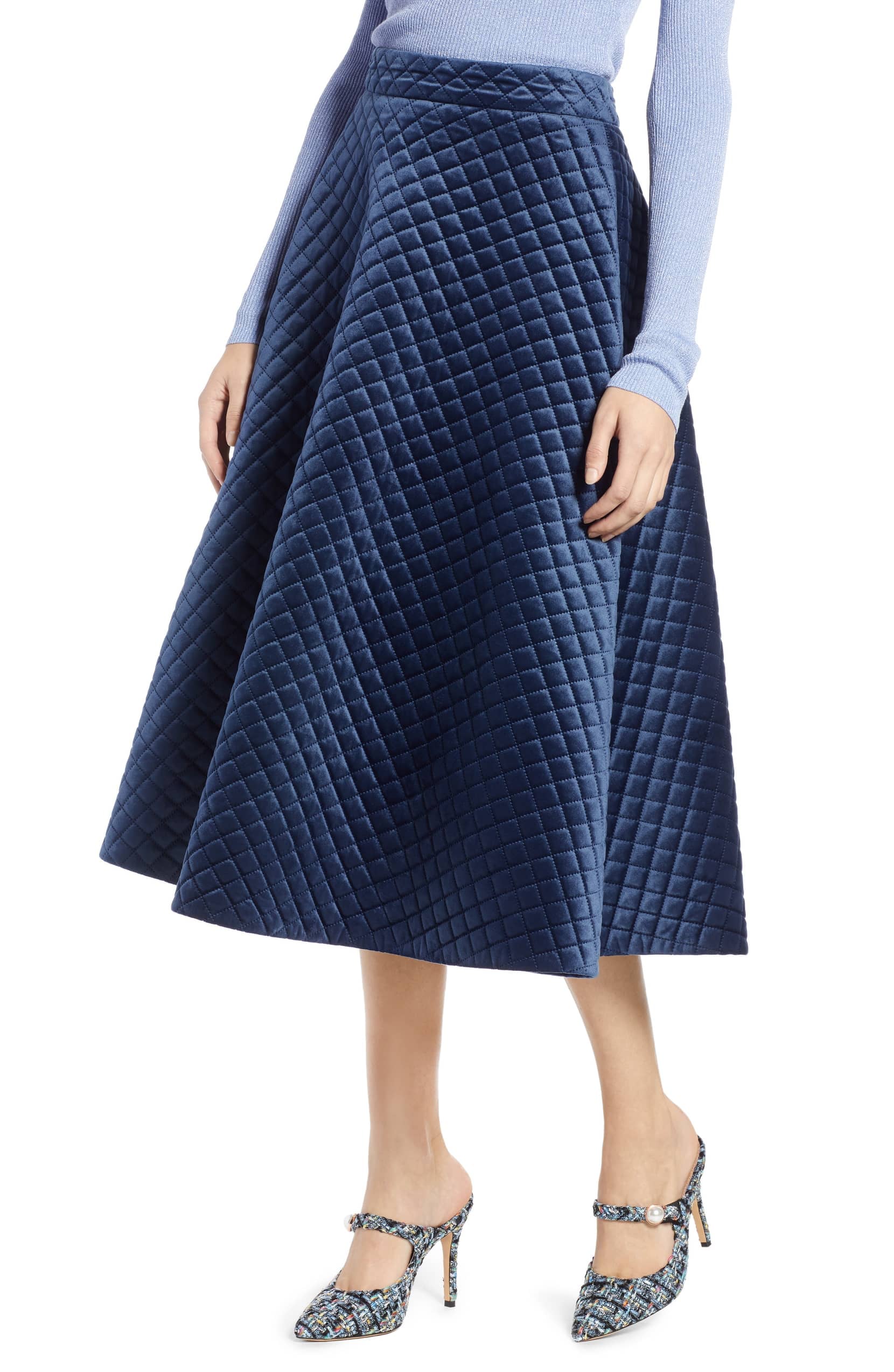 velour midi skirt