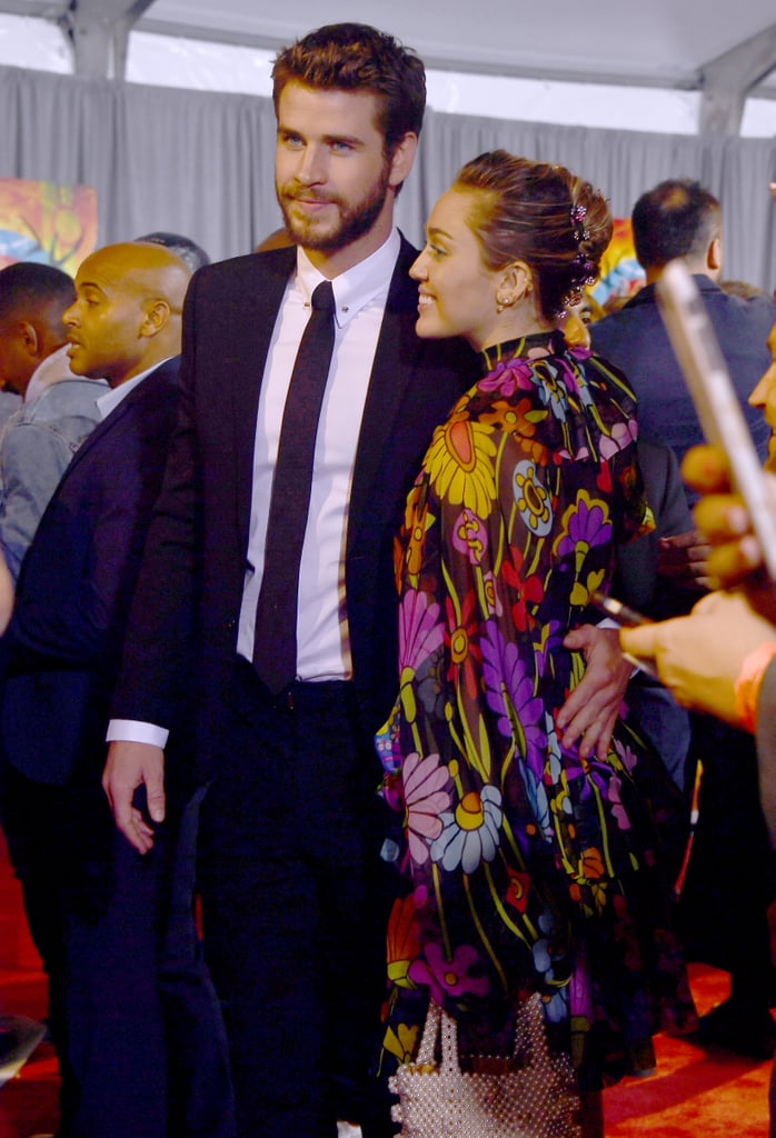 Miley Cyrus and Liam Hemsworth at Thor: Ragnarok Premiere