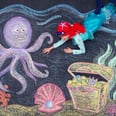 A Mom Uses Sidewalk Chalk to Create Breathtaking Photo Backdrops For Her Kids