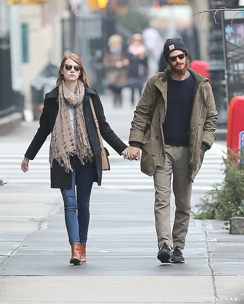Emma Stone and Andrew Garfield held hands in NYC on Sunday.