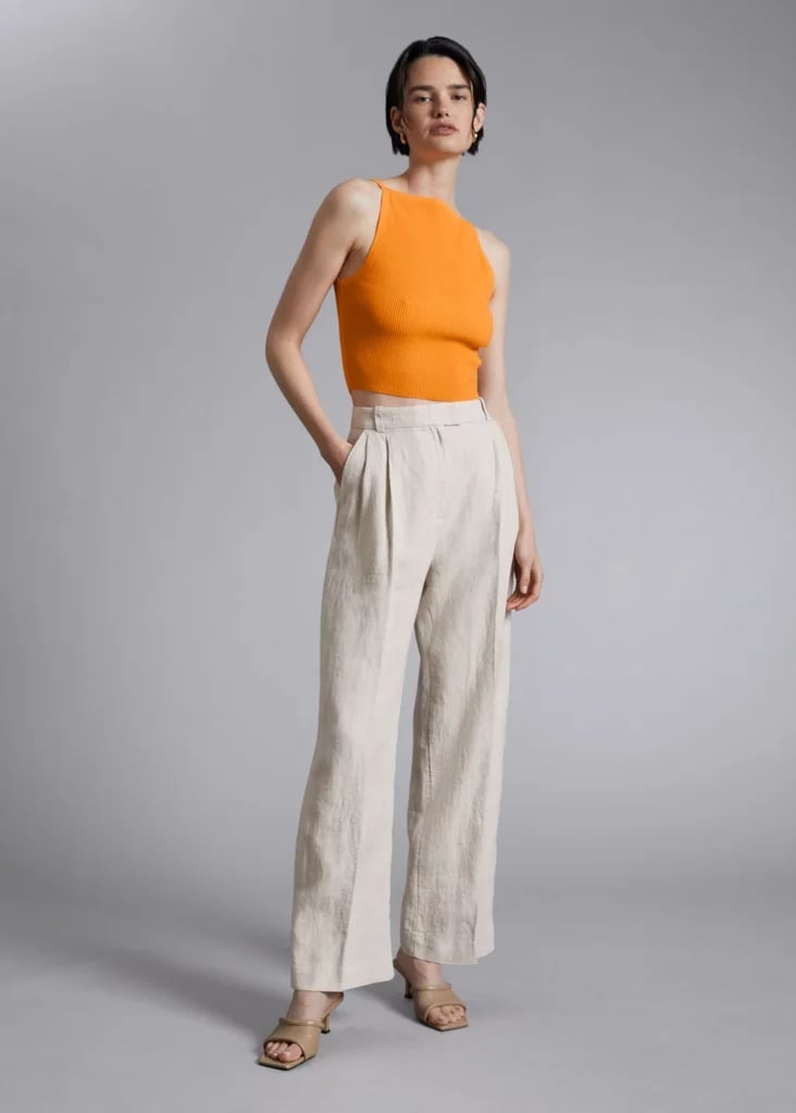 & Other Stories Tailored Relaxed Pleat Trousers