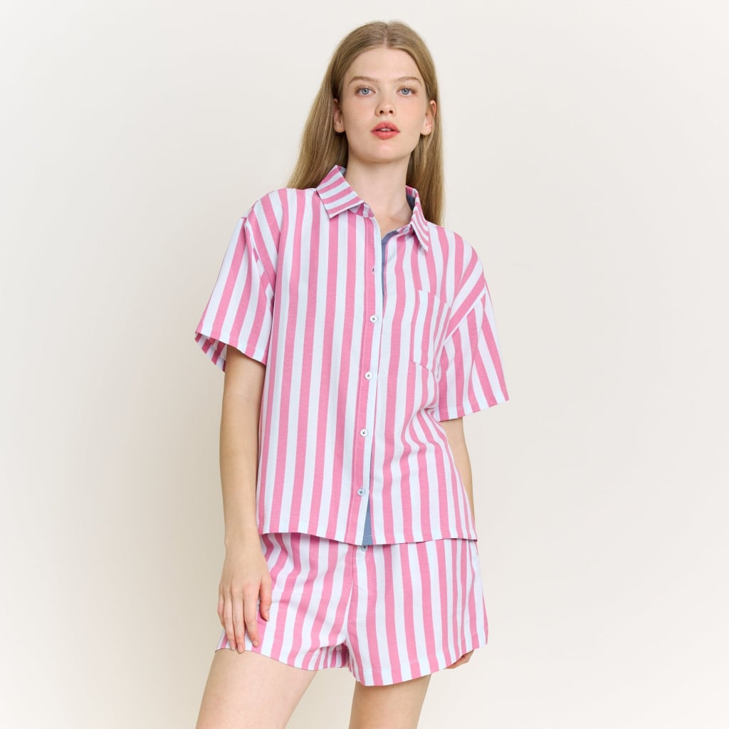 Honeydew Brunch Date Shortie PJ Set in Drift Stripe