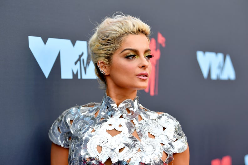 Bebe Rexha With Metallic Gold Eye Shadow at the MTV VMAs