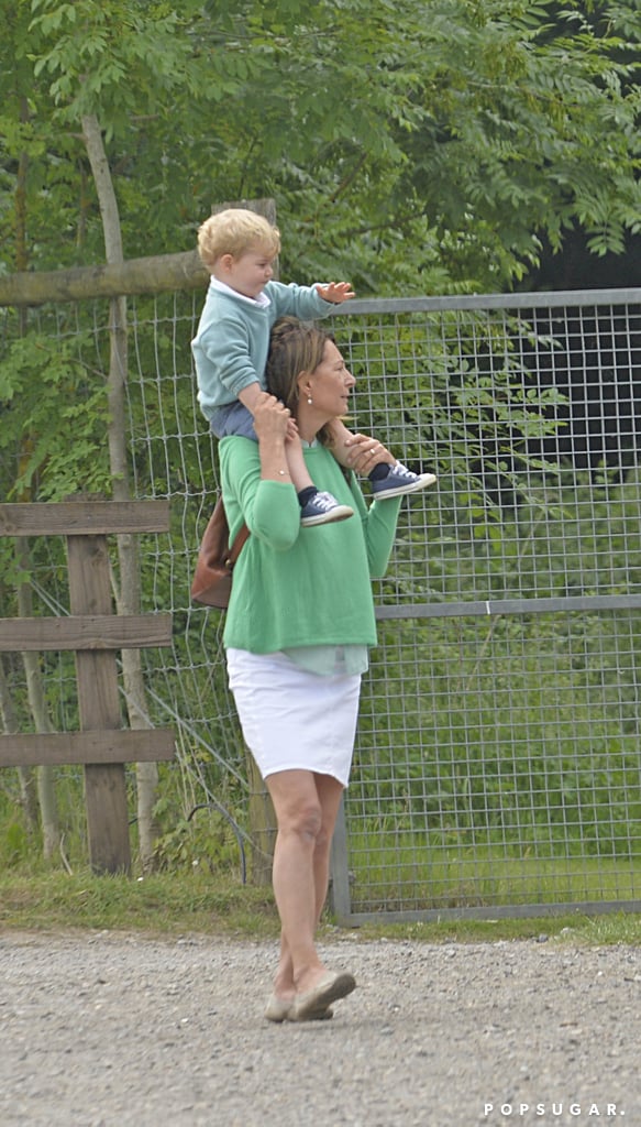 Prince George at Berkshire Petting Zoo With Carole Middleton