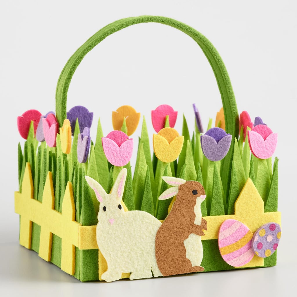 Large Bunny Felt Easter Basket