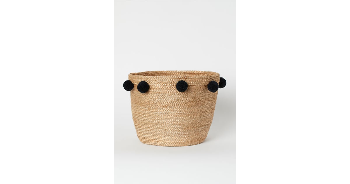 H&M Storage Basket With Pompoms Best Home Decor From H&M POPSUGAR