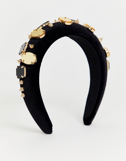 ASOS Design Statement Padded Headband With Luxe Embellishment