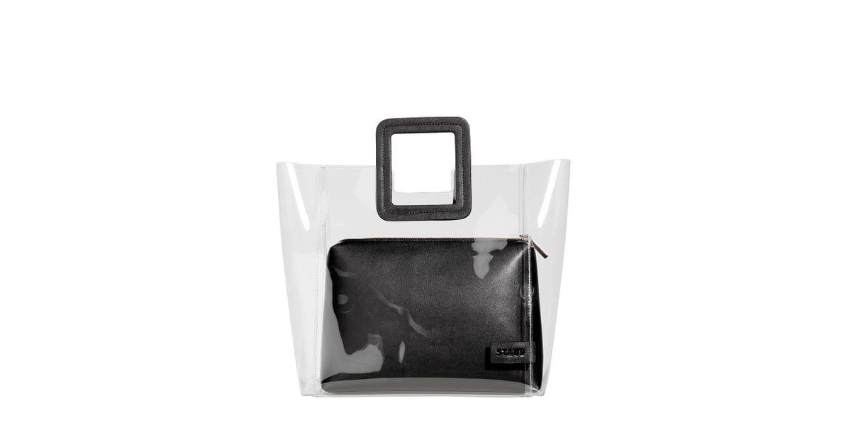 Staud Shirley Clear PVC and Leather Tote Bag 11 Tote Bags You ll