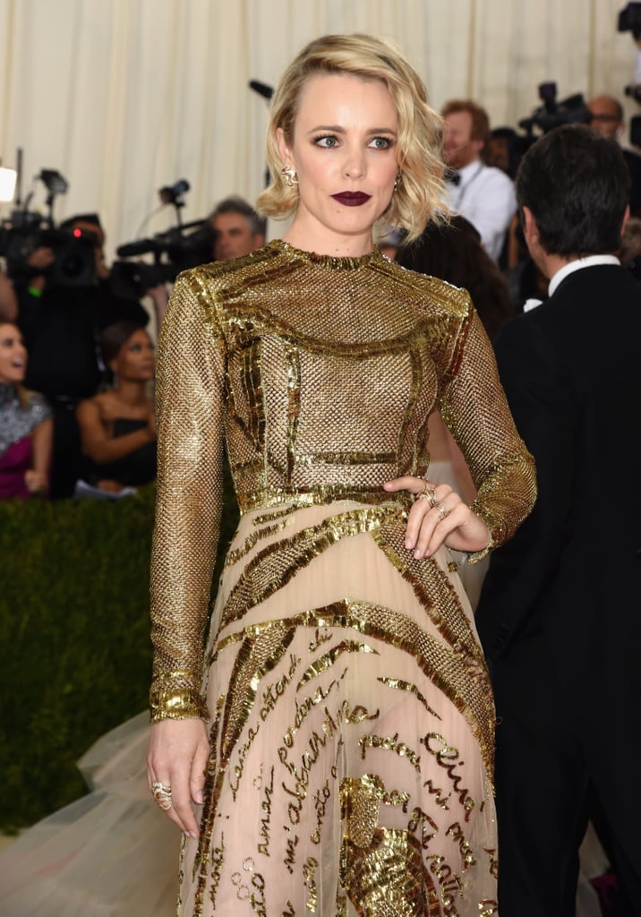 Rachel McAdams Dark Lipstick Met Gala 2016 POPSUGAR Beauty Photo 4