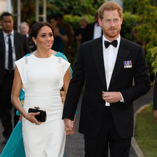 Meghan Markle White Theia Dress in Tonga October 2018