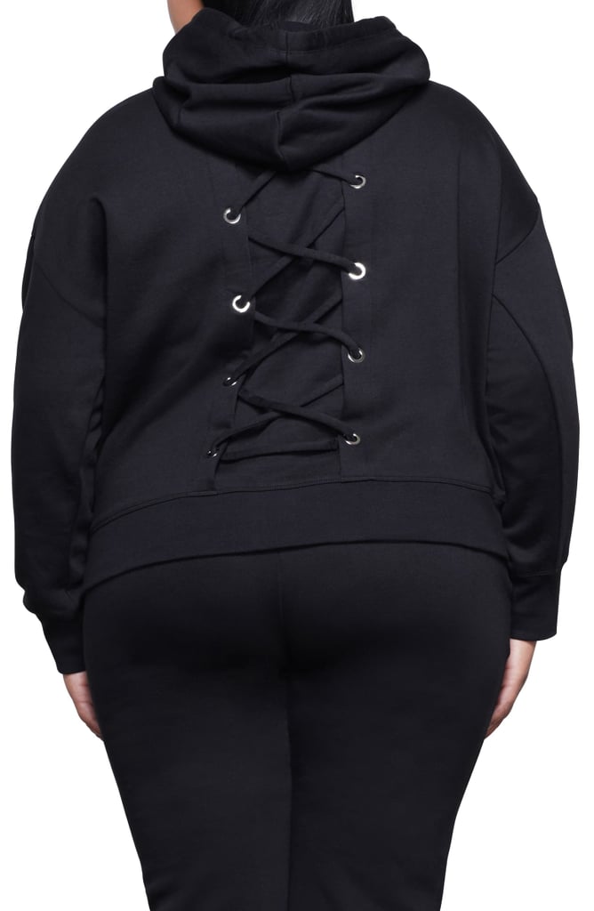 Good Armerican Lace Back Hoodie