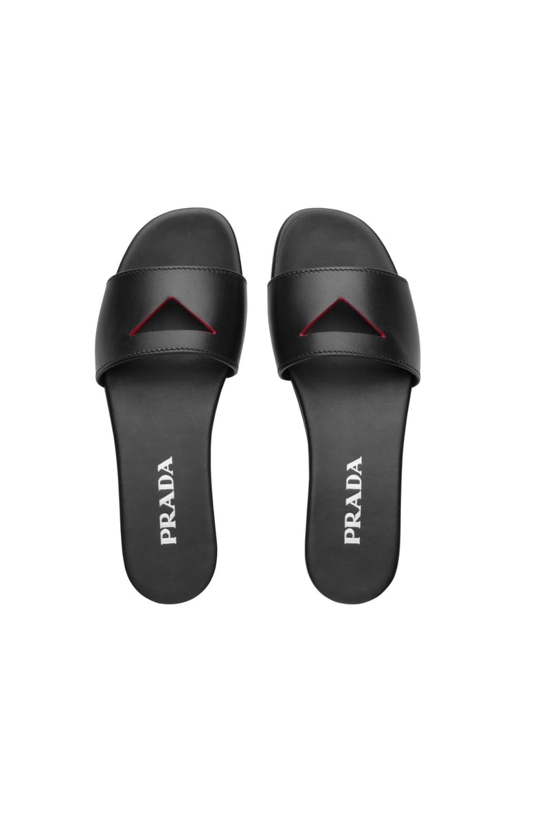 Prada Flat Leather Slides