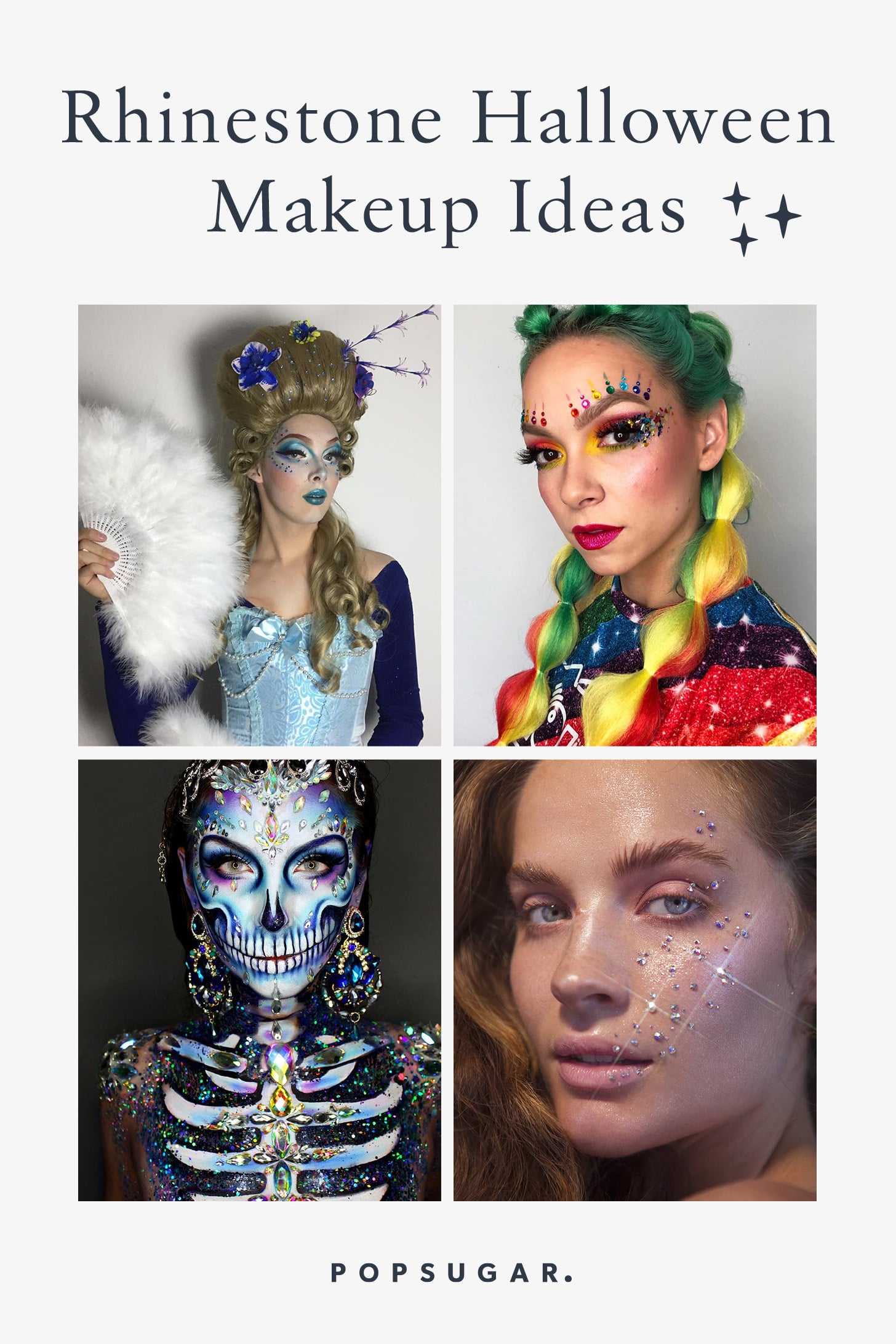 30+ Rhinestone Halloween Makeup Ideas