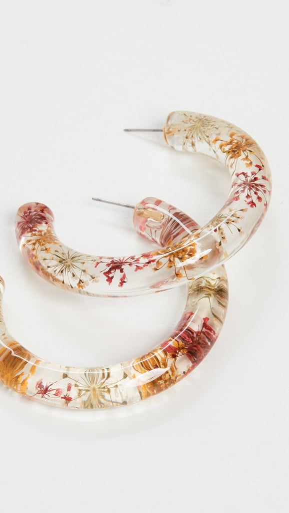 Lele Sadoughi Dried Floral Hoops