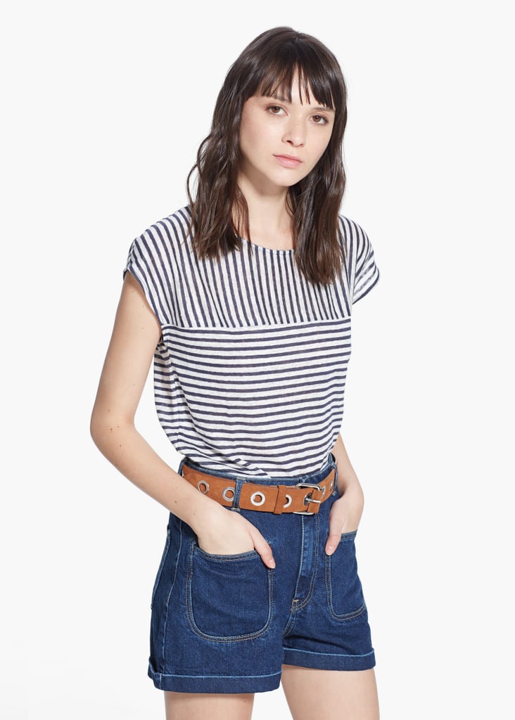 Mango Striped Linen T-Shirt ($40)