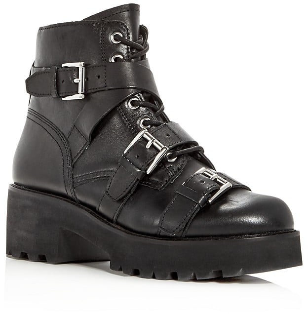 Ash Razor Leather Triple Strap Booties