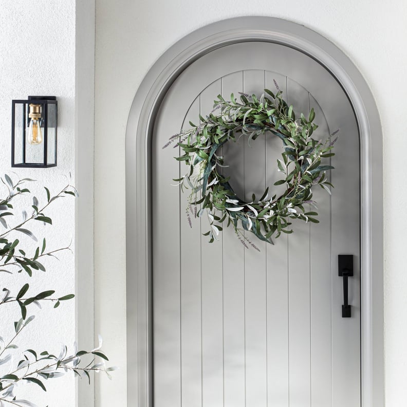 A Eucalyptus Wreath: Artificial Olive/Eucalyptus Leaf With Lavender Wreath