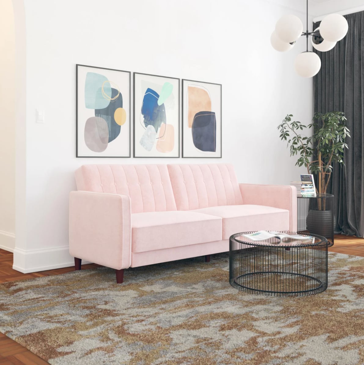 Imani store velvet sofa