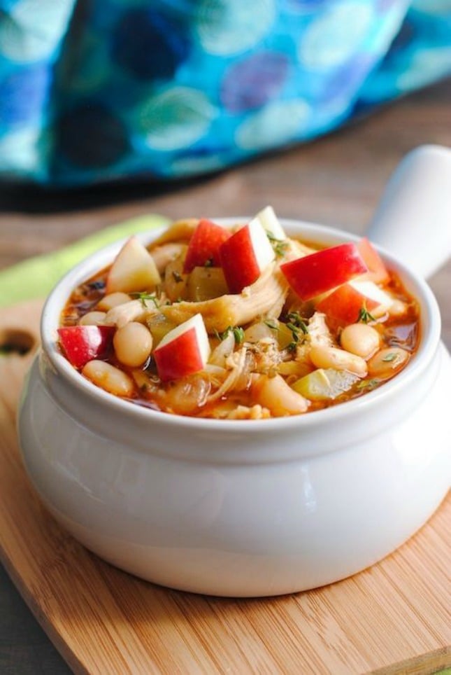 Slow-Cooker Autumn Chicken and Apple Cider Chili
