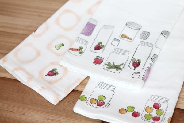 Stamped Tea Towels