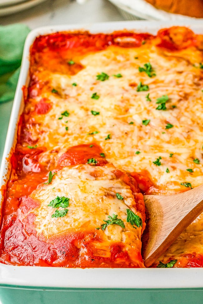 Cheesy Ravioli Lasagna