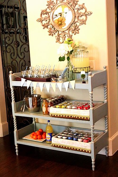 Upcycle Your Changing Table Into a Bar Cart