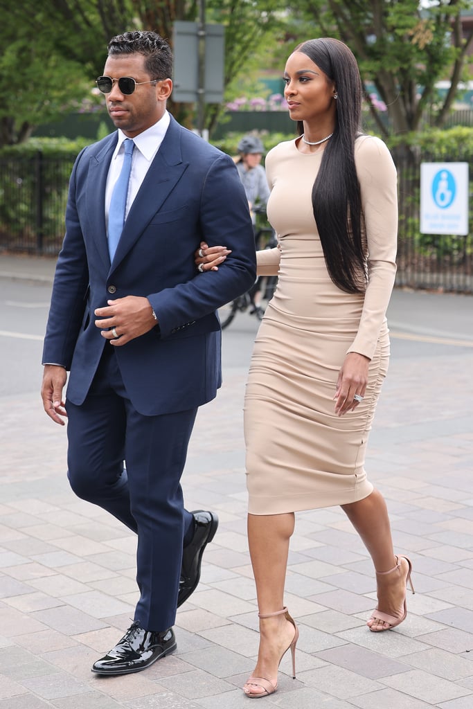 Ciara's Nude Body-Con Dress at Wimbledon