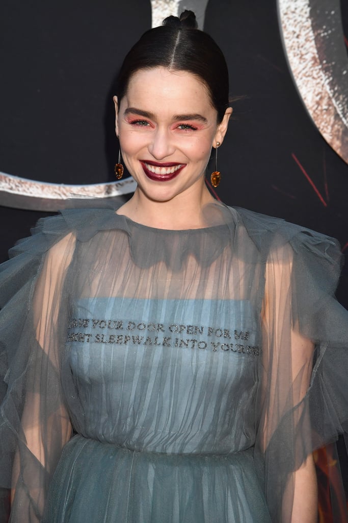 Emilia Clarke Braid Hairstyle Game of Thrones Premiere 2019