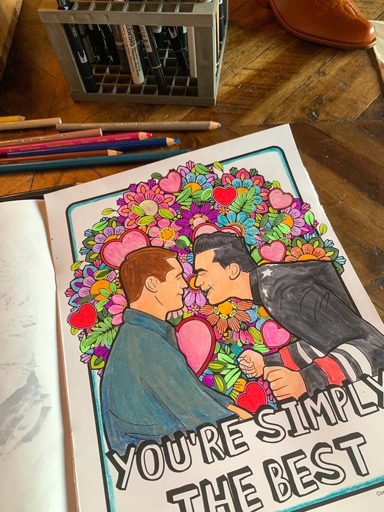 Someone Cue the Tina Turner While We Color This Tribute to David and Patrick