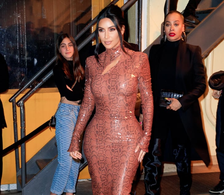 Kim Kardashian Snakeskin Dress by Mugler 2019