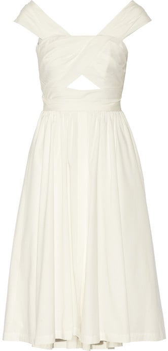 Lela Rose Pleated Stretch-Cotton Poplin Dress ($1,395)