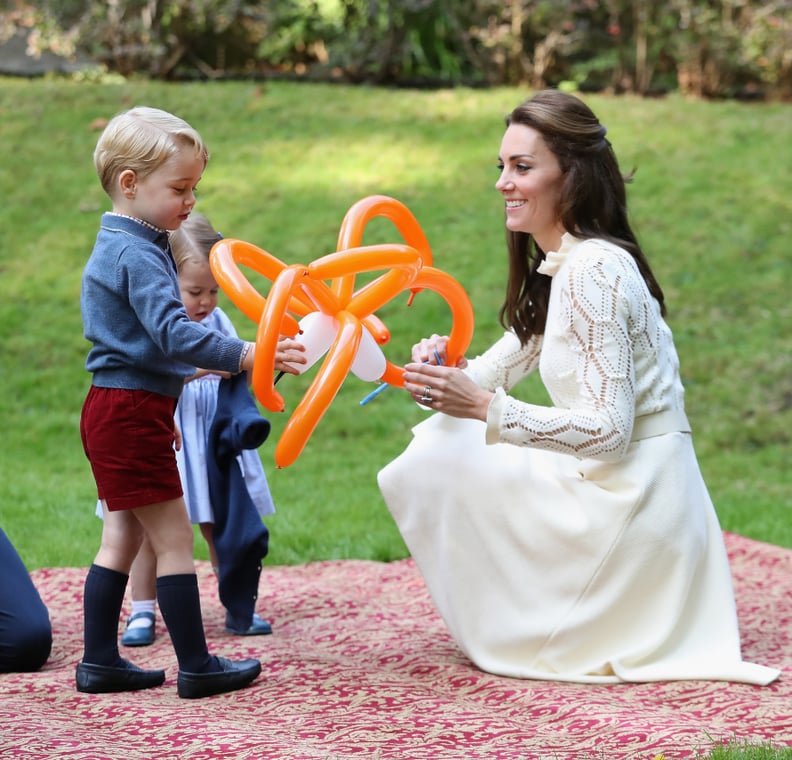 Kate Playing With George and Charlotte, 2016