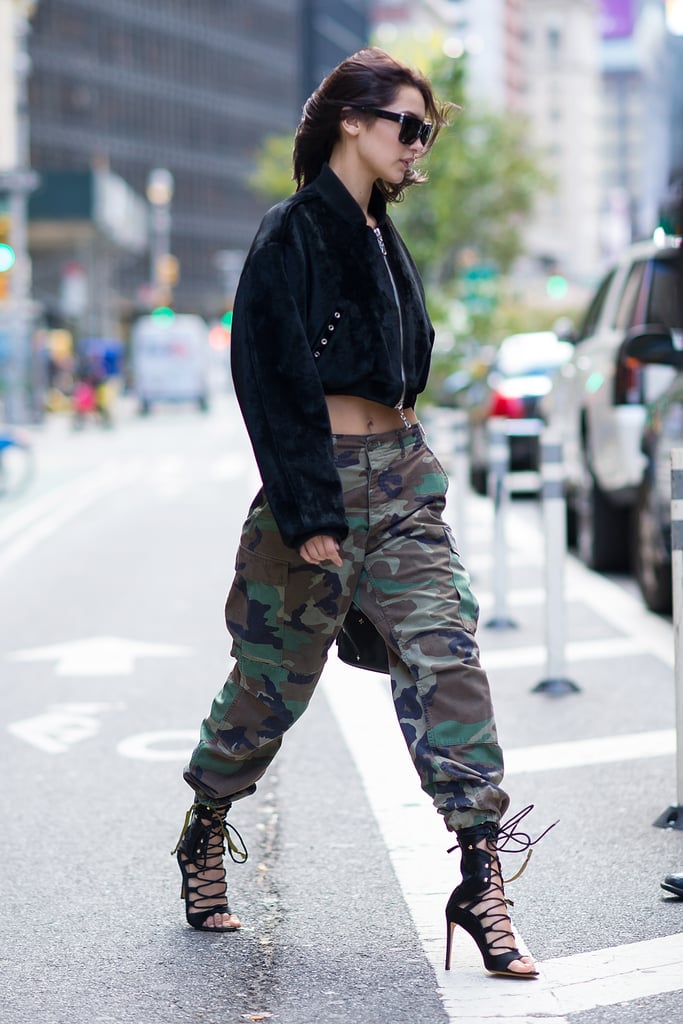 bella hadid cargo pants