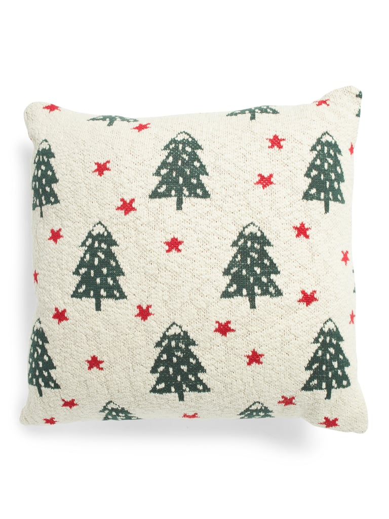 Knitted Tree Star Pillow