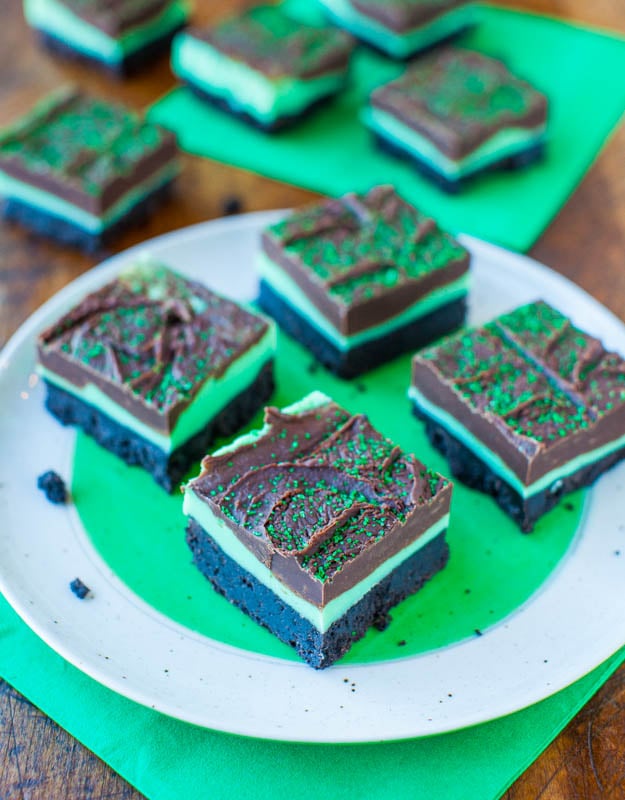 Mint and Chocolate Fudge Oreo Bars