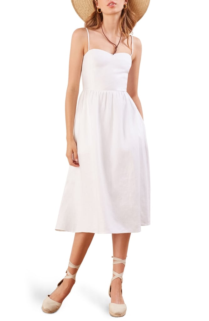 Reformation Olivia Linen Midi Dress