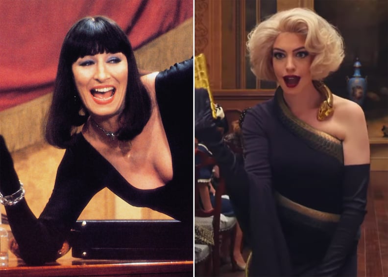 Anjelica Huston and Anne Hathaway as The Grand High Witch