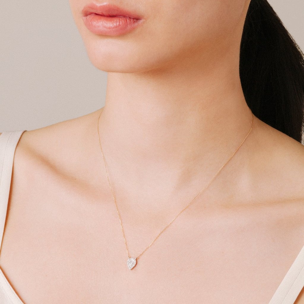Shop the Solid Pavé Teardrop Necklace Meghan Owns