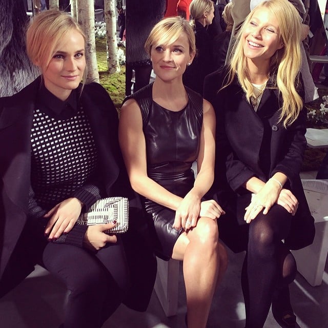 Diane Kruger, Reese Witherspoon, and Gwyneth Paltrow sat front row together for the Hugo Boss runway show at NYFW.
Source: Instagram user bagsnob