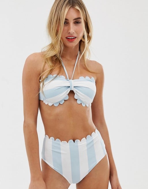 Vero Moda Stripe Scallop Bikini Set