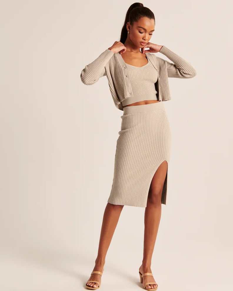 Abercrombie & Fitch Sweater Midi Skirt