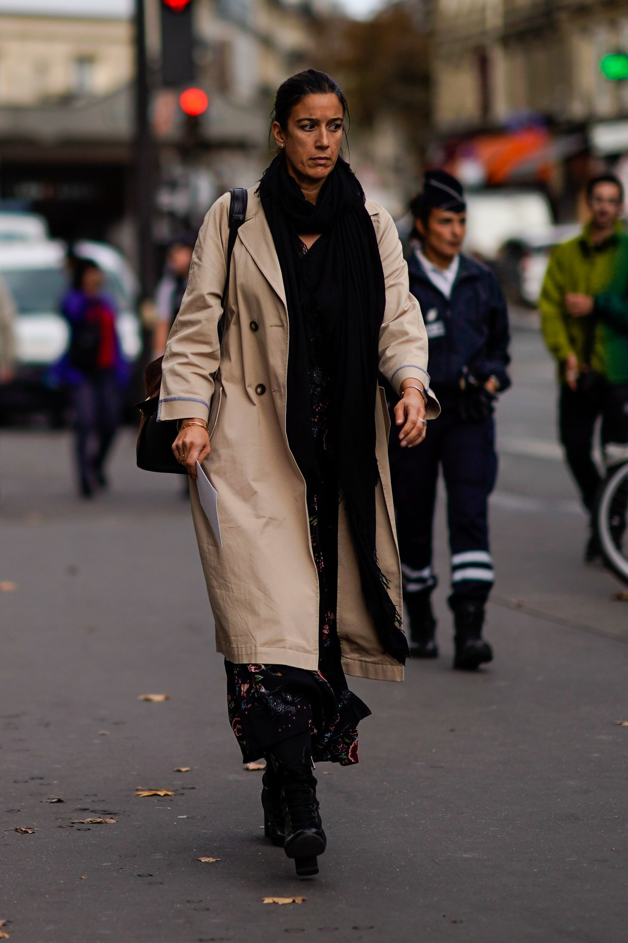 black scarf outfit