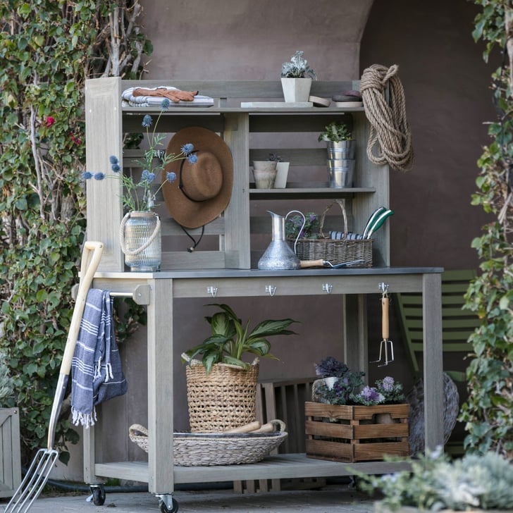 Belham Living Cottonwood Wood Potting Bench Best Outdoor Organisation