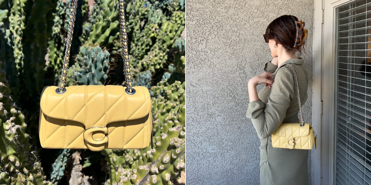 【COACH】Tabby Shoulder Bag 20 With Quilting COACH Tabby 20 Quilted Leather Chain Strap Convertible