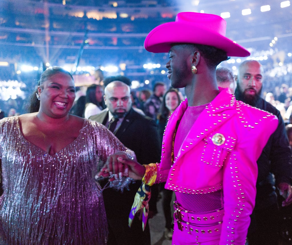Lizzo and Lil Nas X at the 2020 Grammys