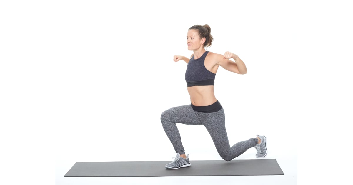 Alternating Lunge With Shoulder Squeeze Stretchy Bodyweight Workout 